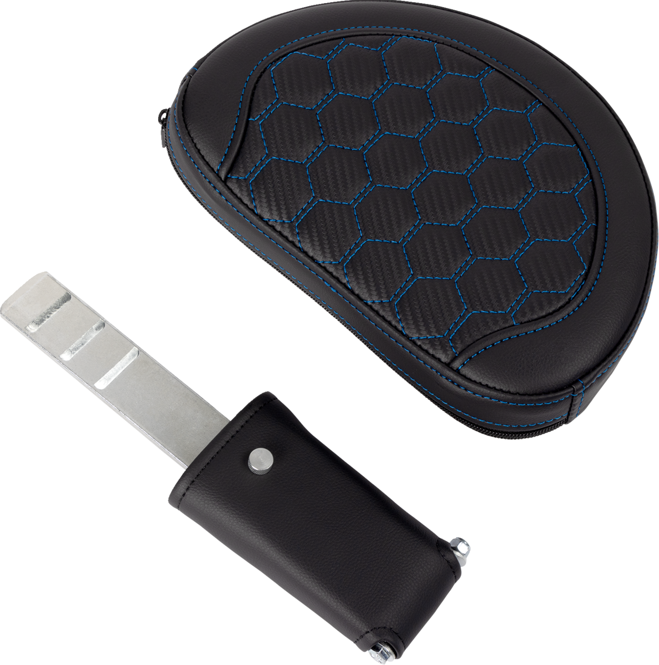 Saddlemen Roadsofa Blue Honeycomb Gel Seat & Backrest 2008-2025 Harley Touring