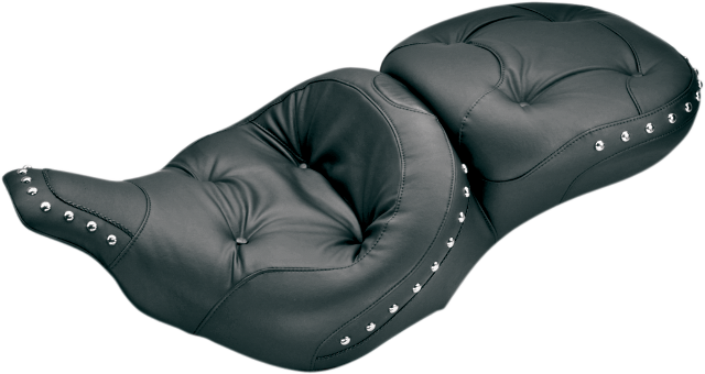 Mustang Studded Ultra Regal Vinyl 2-Up Seat 97-07 Harley Touring FLHT FLTR FLHTC