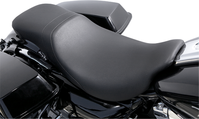 Danny Gray Black Vinyl LowIST Seat fits 2008-2024 Harley Touring FLHR FLHX FLHTC