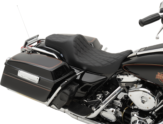 Drag Specialties Predator III Diamond Stitch Seat fits 1997-2007 Harley Touring