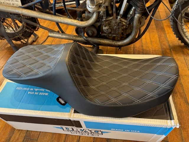 Drag Specialties Predator III Silver Diamond Seat for 2023-2025 Harley Touring