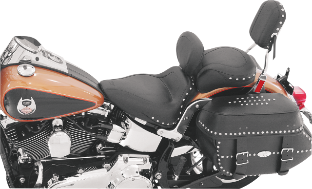 Mustang Sport Motorcycle Solo Seat & Backrest 2000-2015 Harley Softail Heritage