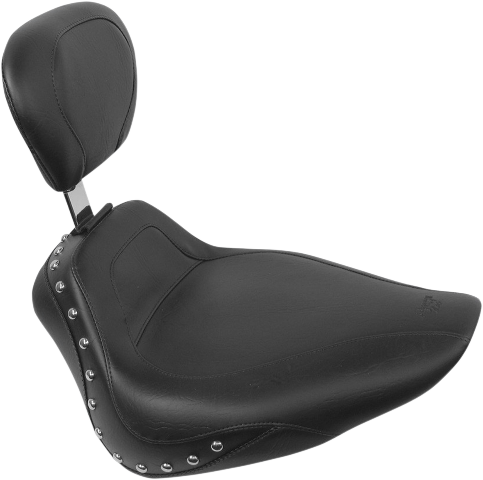 Mustang Sport Motorcycle Solo Seat & Backrest 2000-2015 Harley Softail Heritage