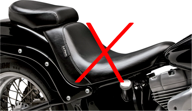 Le Pera Bare Bones Solo Seat Rear Pillion Pad fits 2006-2017 Harley Softail