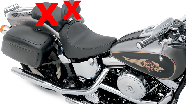 Drag Specialties EZ Glide Backrest Solo Seat 1984-1999 Harley Davidson Softail