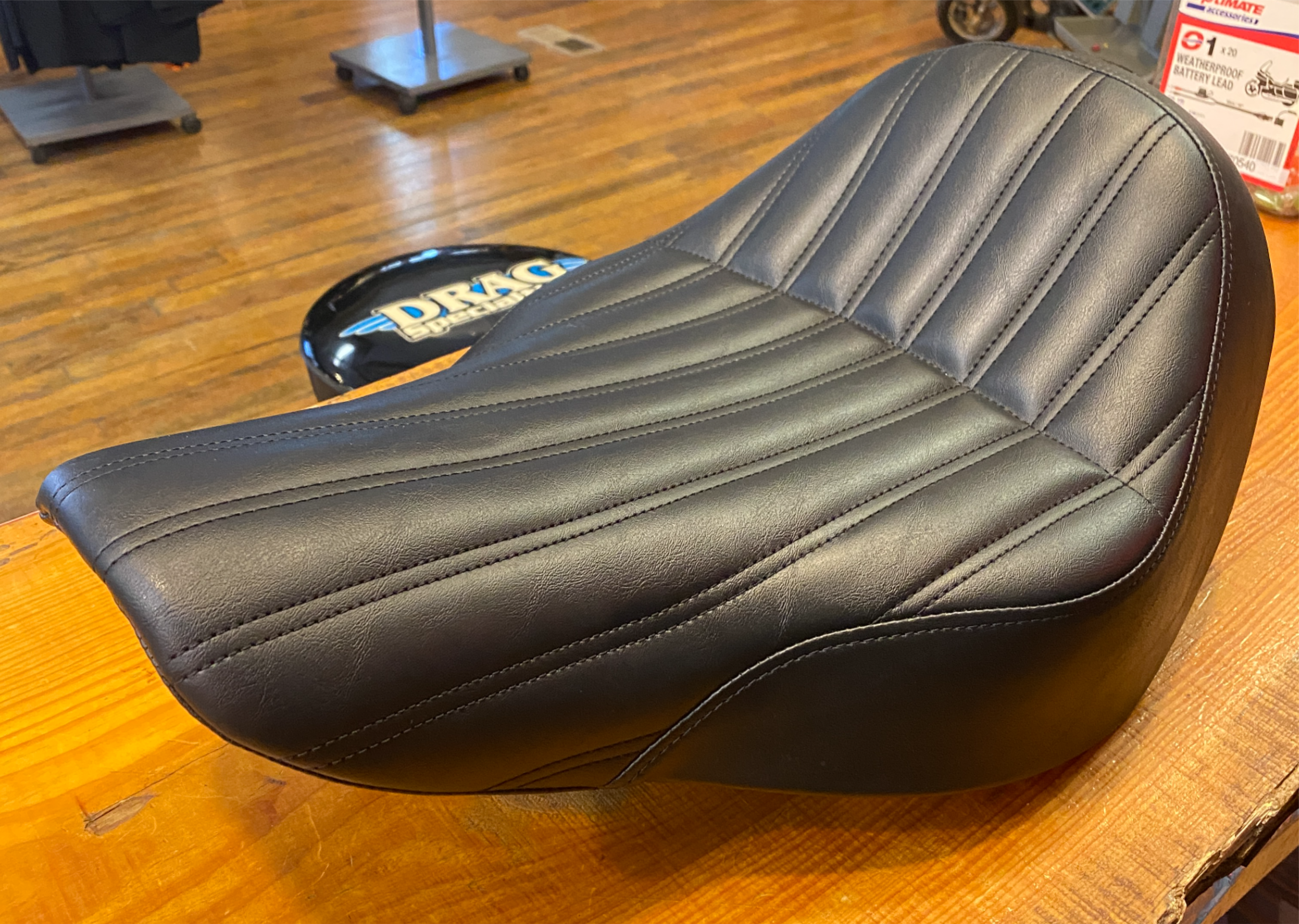 Saddlemen Knuckle Ribbed Solo Seat fits 2018-2025 Harley Softail FXLR FLSB