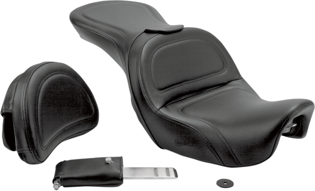 Saddlemen Explorer w/ Backrest Stitched Gel Seat 2006-2017 Harley Dyna FXDF FLD