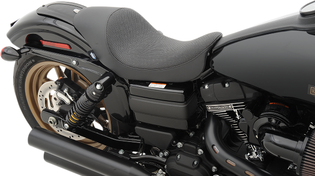 Drag Specialties 3/4 Low Basket Weave Solo Seat for 2006-2017 Harley Dyna FXDL
