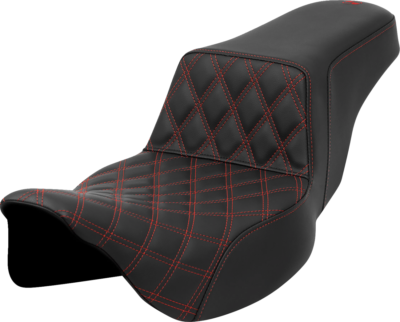 Saddlemen Step Up Red Lattice Extended Gel Seat fits 2008-2024 Harley Touring