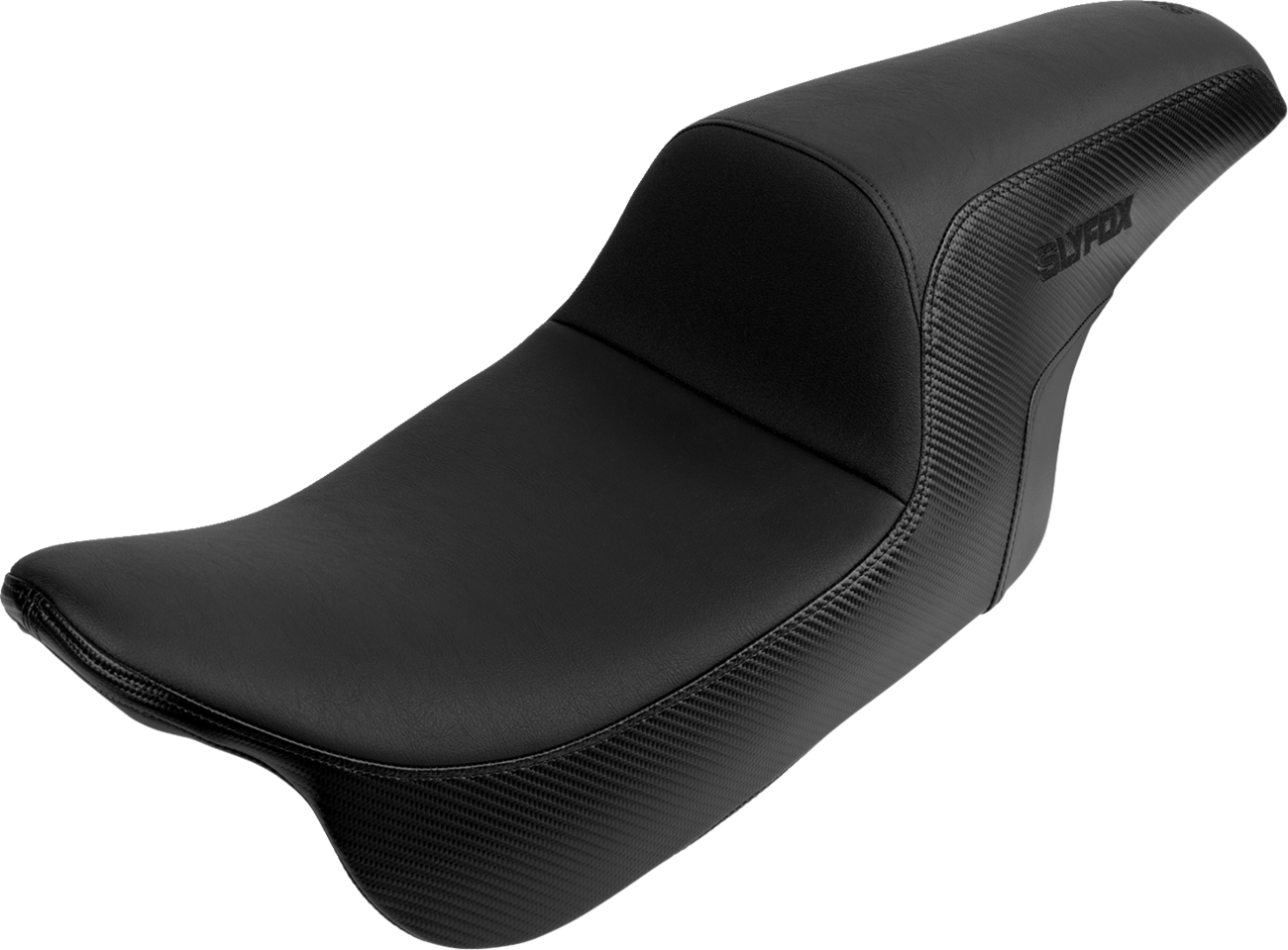 Slyfox Smooth Carbon Fiber Seat fits 2008-2024 Harley Touring FLHX FLTR FLHT