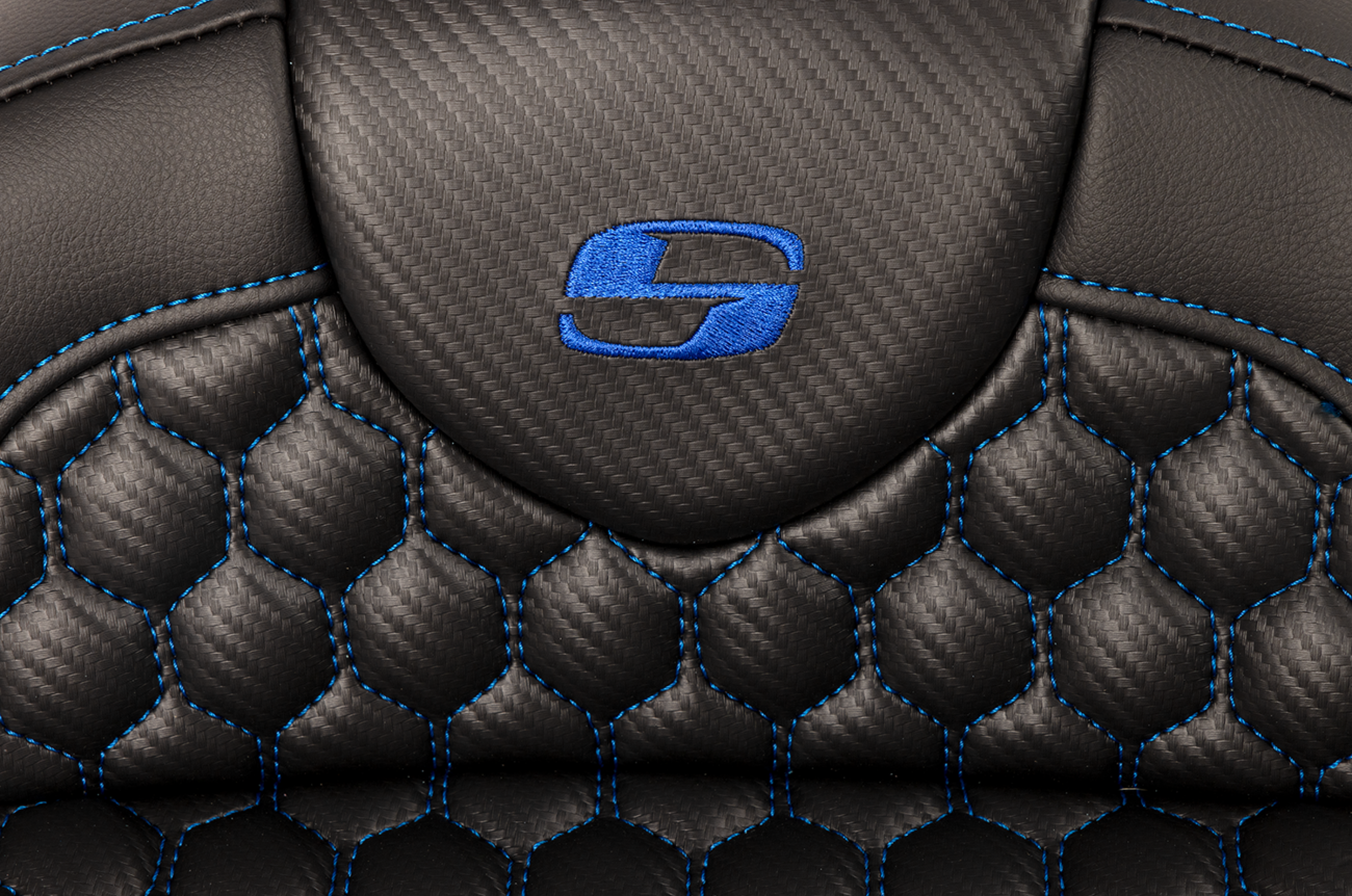 Saddlemen Roadsofa Blue Honeycomb Gel Seat & Backrest 2008-2025 Harley Touring