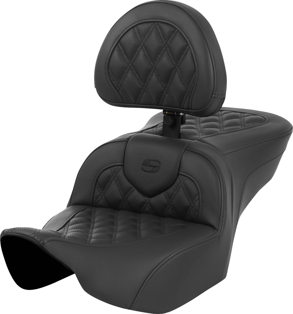 Saddlemen Roadsofa Lattice Gel Seat w/ Backrest fits 2023-2025 Harley Touring