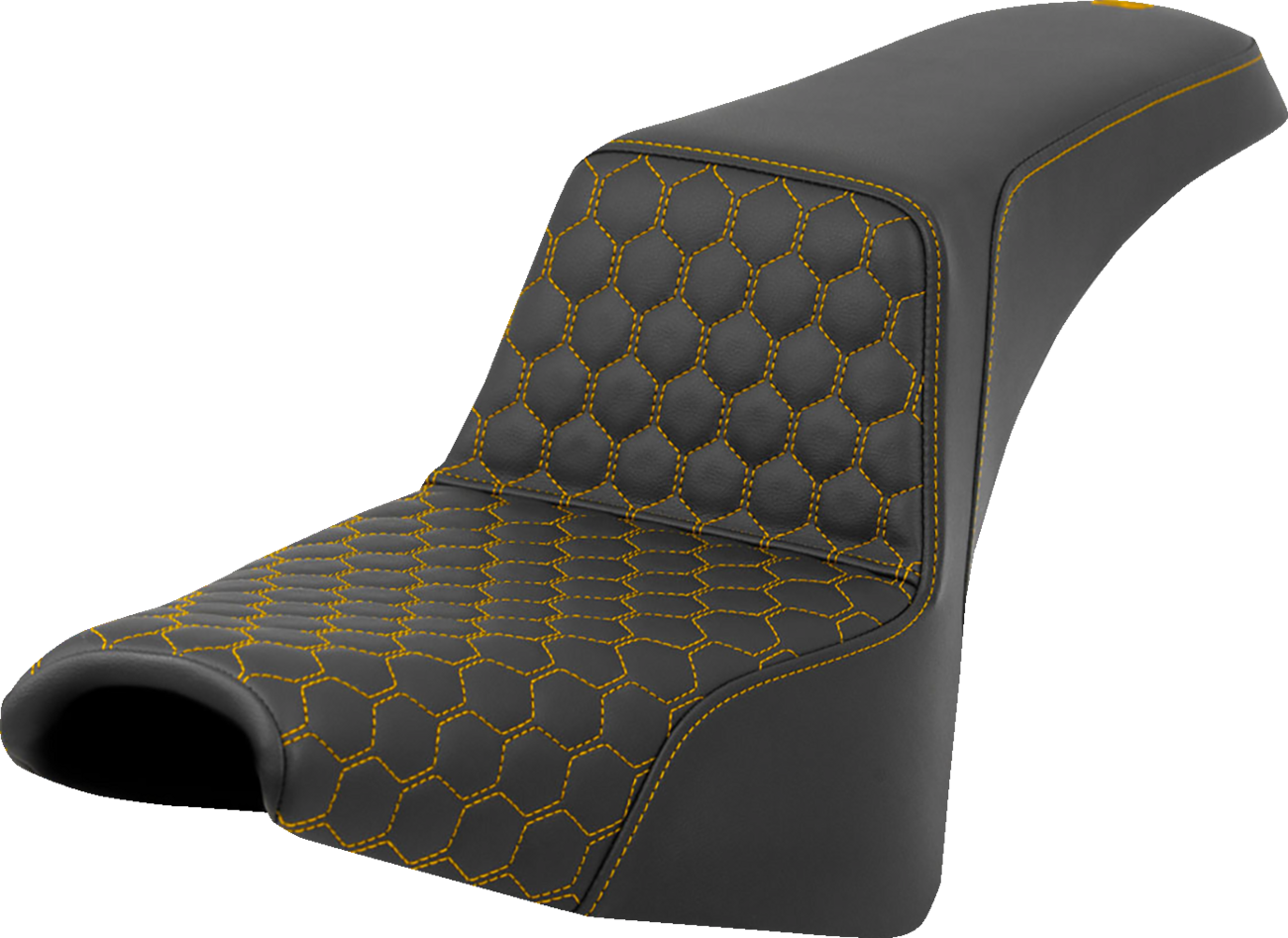 Saddlemen Step Up Gold Honeycomb Gel Seat for 2018-2025 Harley Softail FXBB FXST