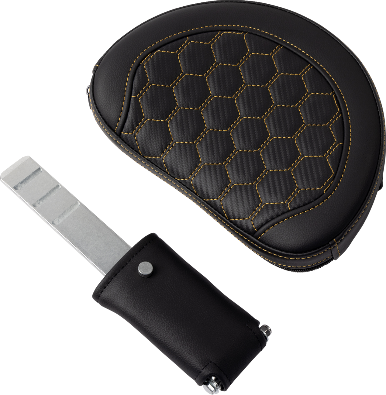 Saddlemen Roadsofa Gold Honeycomb Extended Seat w/ Backrest 08-24 Harley Touring