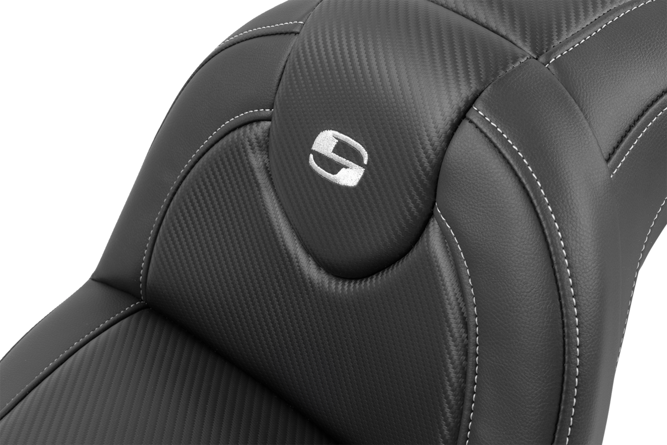 Saddlemen Roadsofa Carbon Fiber Seat & Backrest 2018-23 Harley Softail Breakout