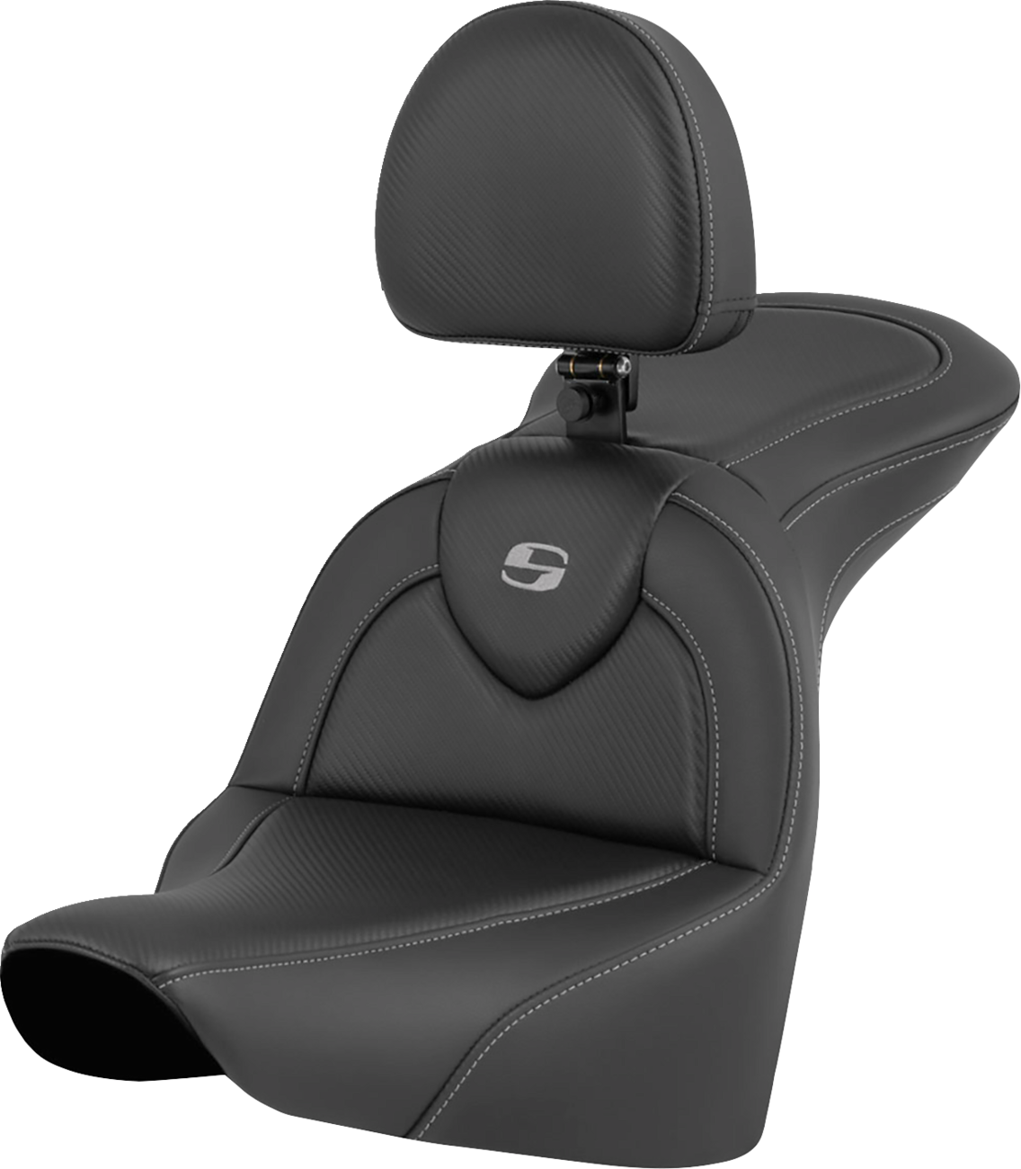 Saddlemen Roadsofa Carbon Fiber Seat & Backrest 2018-25 Harley Softail FXBR FLFB