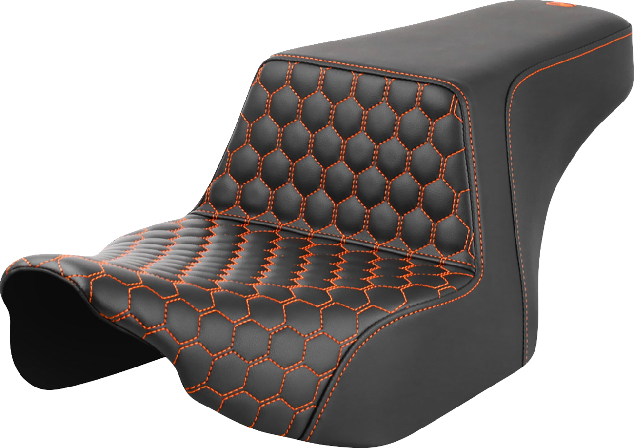 Saddlemen Step Up Orange Honeycomb Gelcore Seat fits 2023-2025 Harley Touring