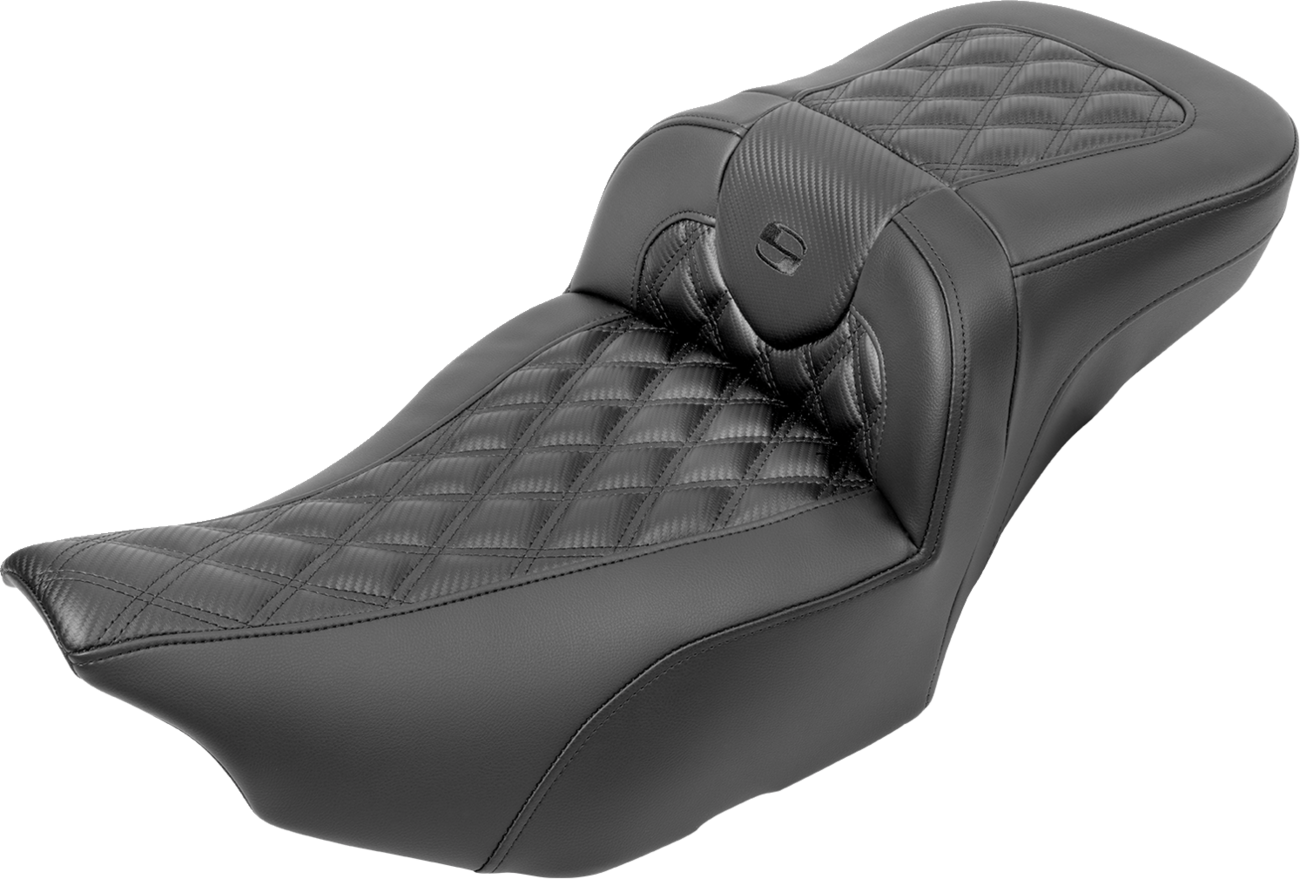 Saddlemen Roadsofa Black Lattice Extended Gel Seat for 2023-2025 Harley Touring