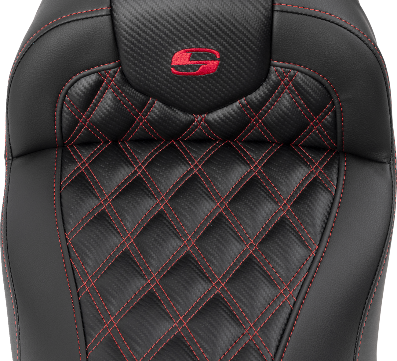 Saddlemen Roadsofa Carbon Fiber Red Lattice Gel Seat 2023-2025 Harley Touring