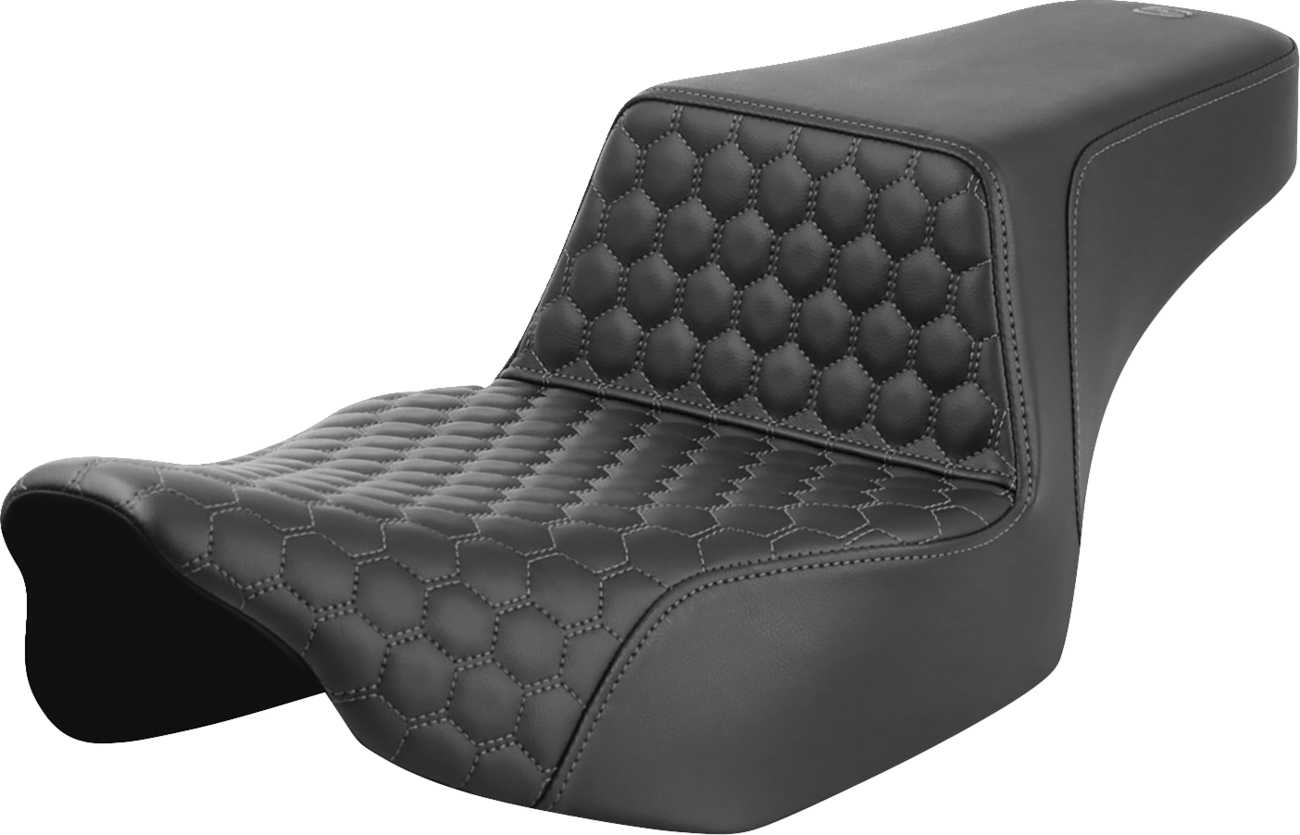 Saddlemen Step Up Gray Honeycomb Extended Gel Seat fits 2023-2025 Harley Touring
