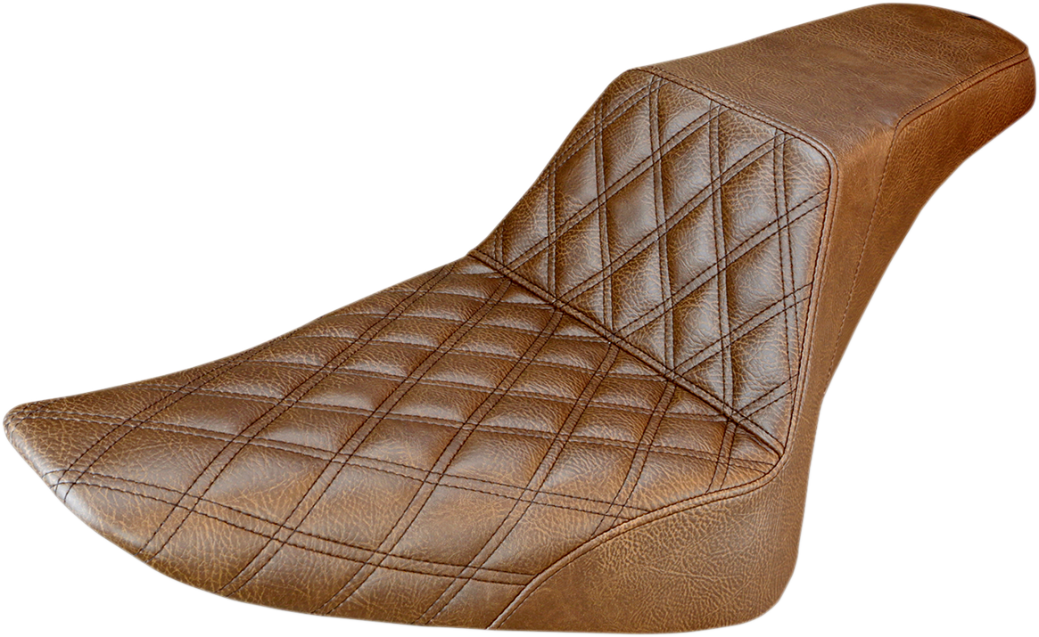 Saddlemen Dark Brown Step-Up Gel Seat 2011-17 Harley Softail Blackline Slim FLS