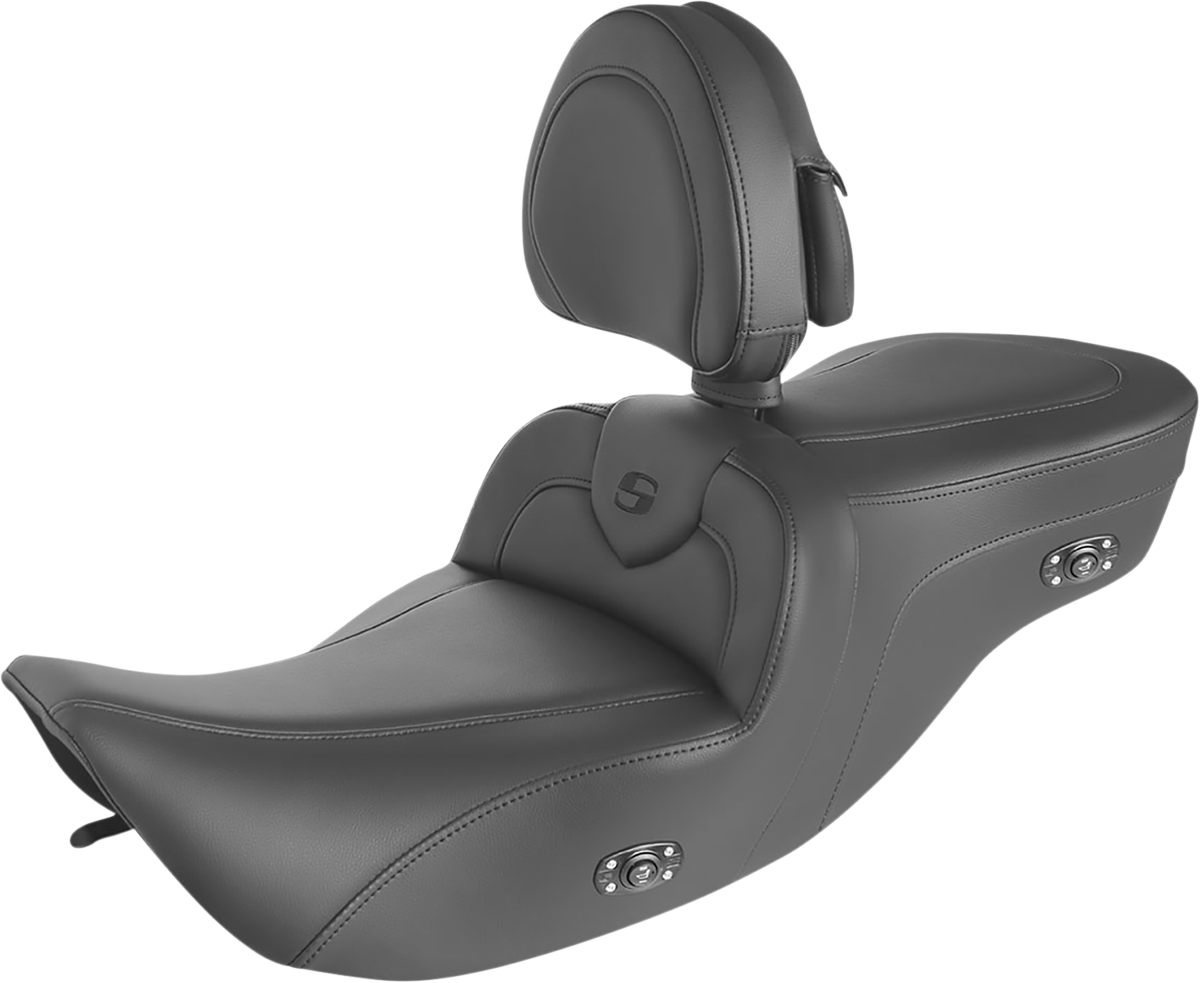 Saddlemen Heated Roadsofa Seat w/ Backrest for 1997-2007 Harley Road King FLHX