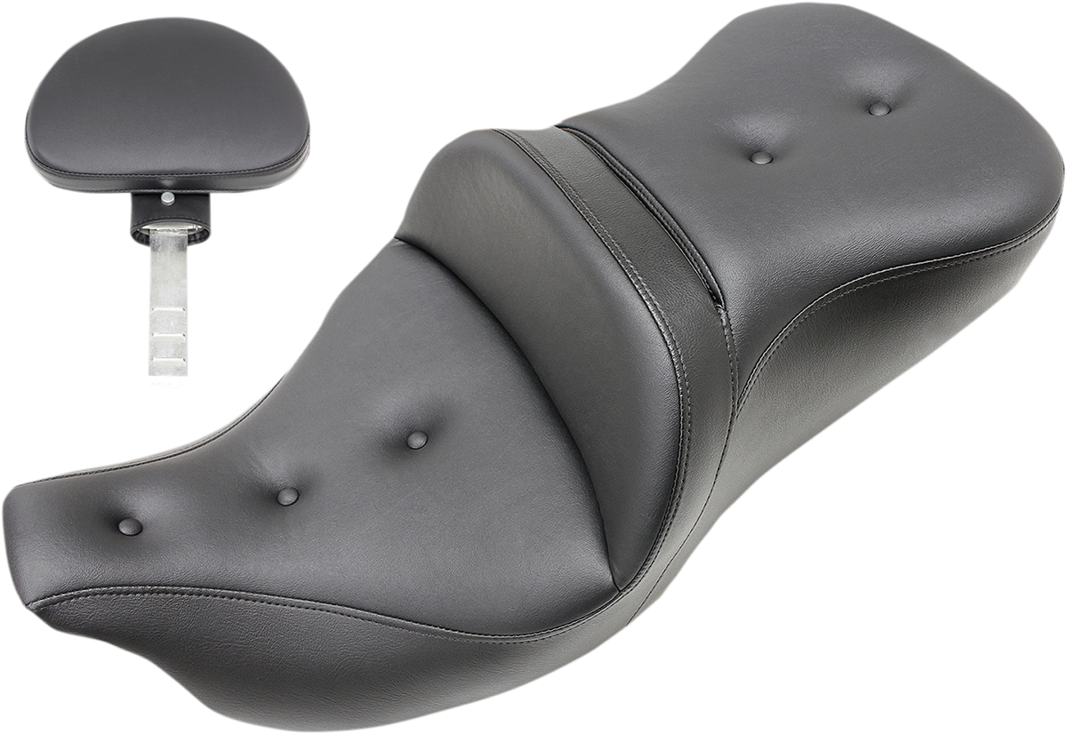 Saddlemen Roadsofa Gel Seat with Backrest for 2008-24 Harley Touring Models FLHX