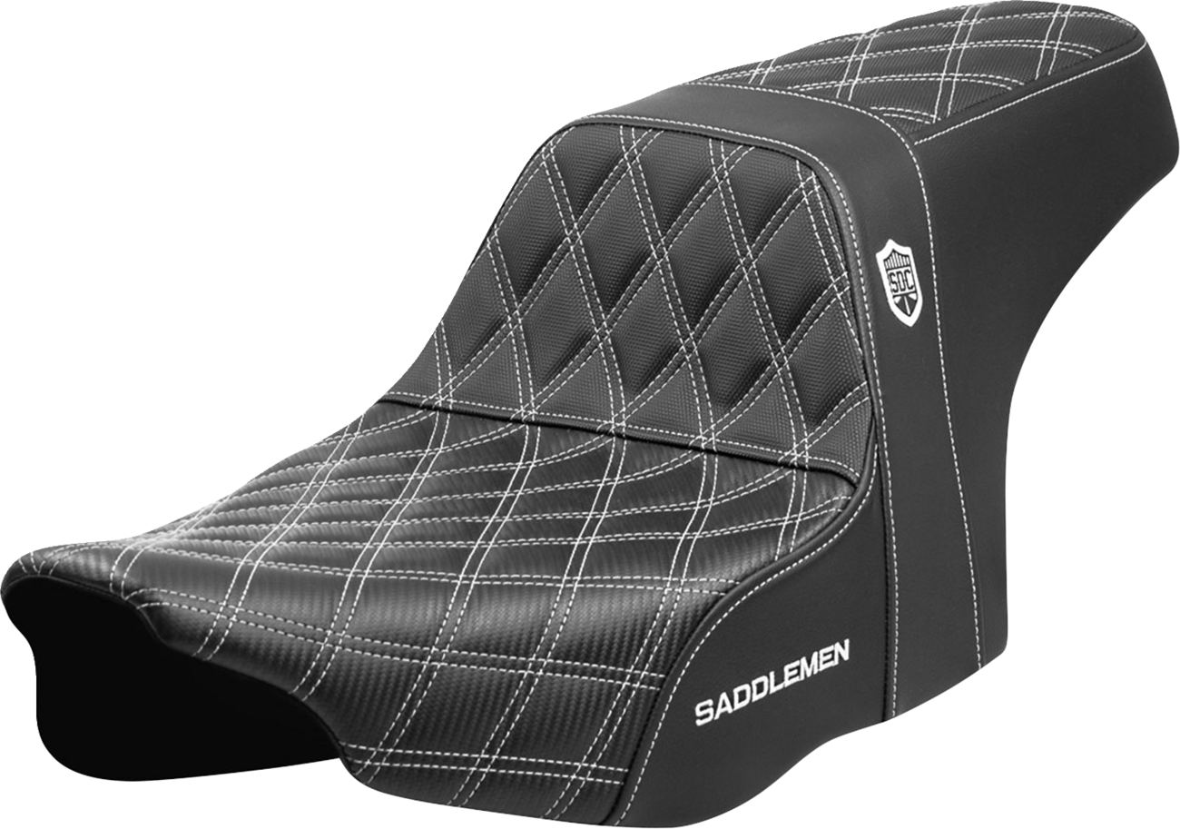Saddlemen SDC Pro Series White Lattice Seat for 2023-25 Harley Street Road Glide