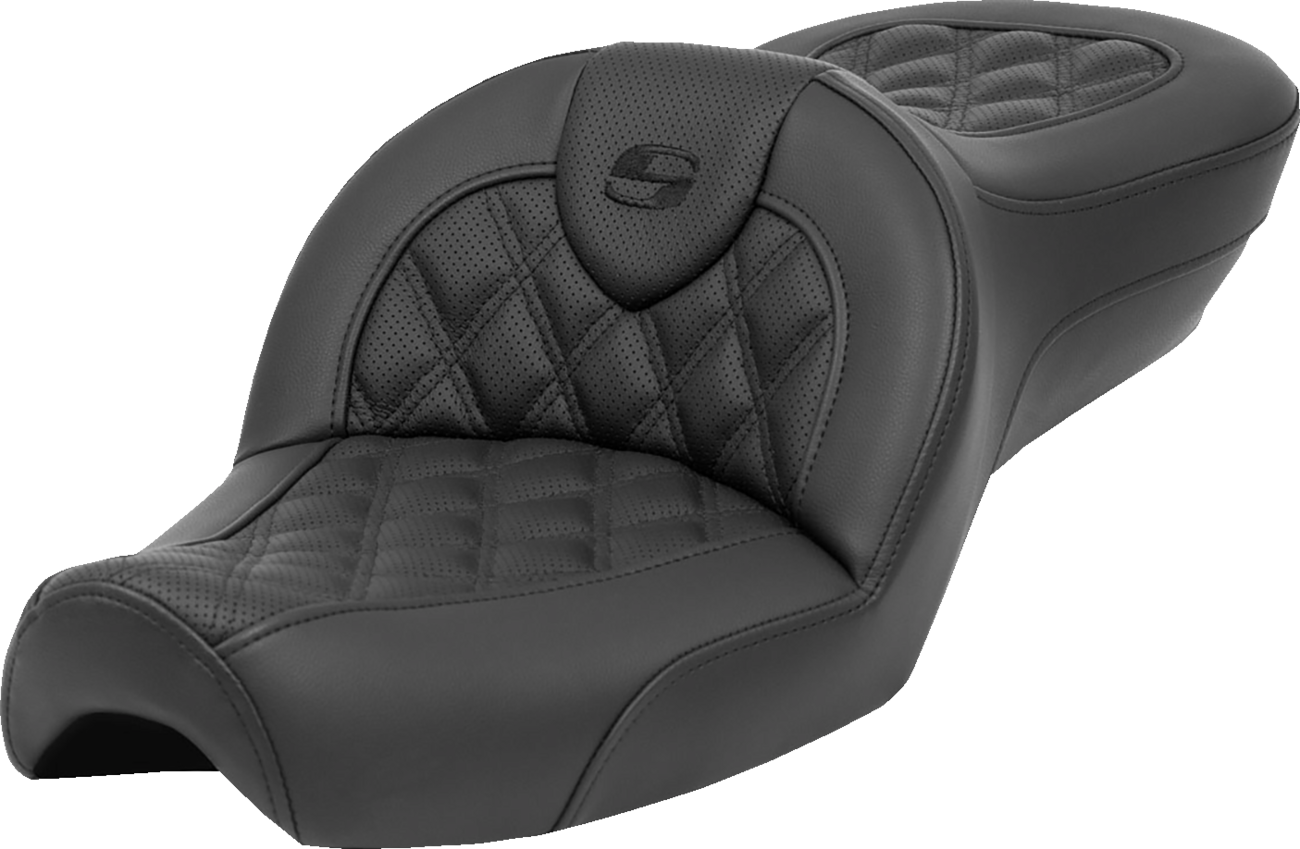 Saddlemen Roadsofa Black Lattice Stitch Seat for 1979-2003 Harley Sportster 1200 883