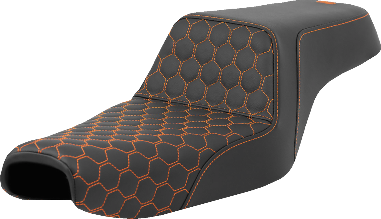 Saddlemen Step Up Orange Honeycomb Gel Seat fits 2004-22 Harley Sportster 3.3G