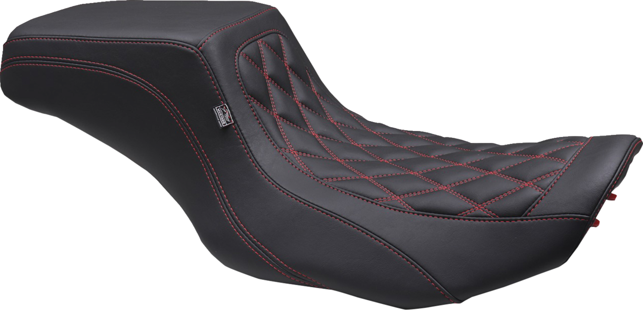 Mustang Squareback Red Diamond Stitch Seat fits 2023-2025 Harley Touring FLTR