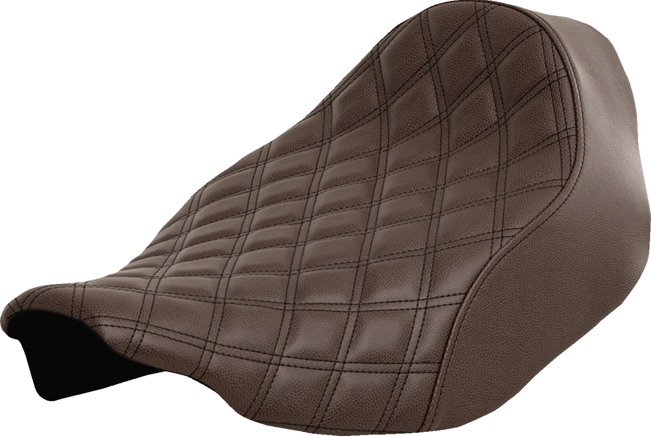 Saddlemen Brown Renegade Lattice Solo Gel Seat fits 2023-2025 Harley Touring