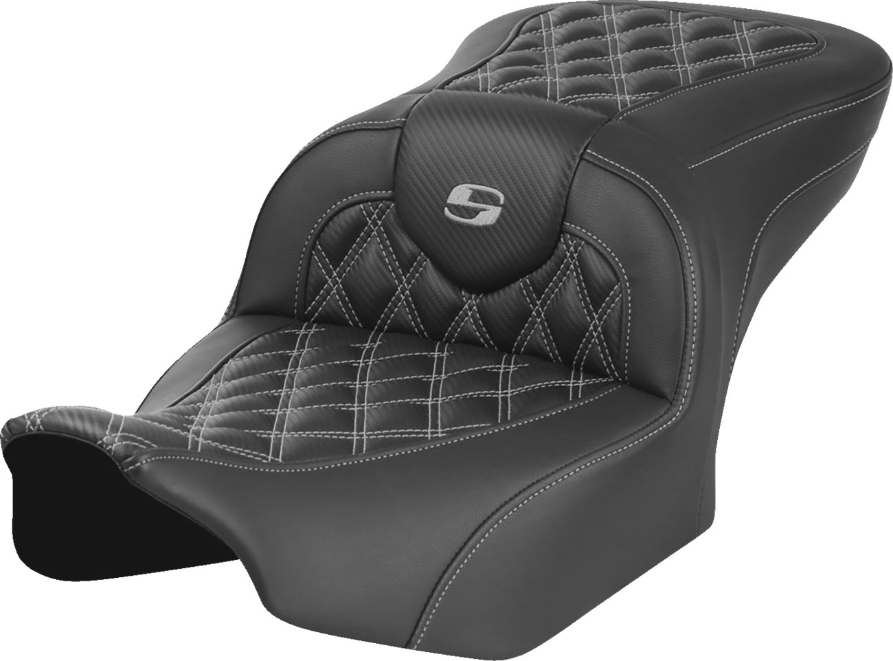 Saddlemen Roadsofa Carbon Fiber Gray Lattice Gel Seat 2023-2025 Harley Touring