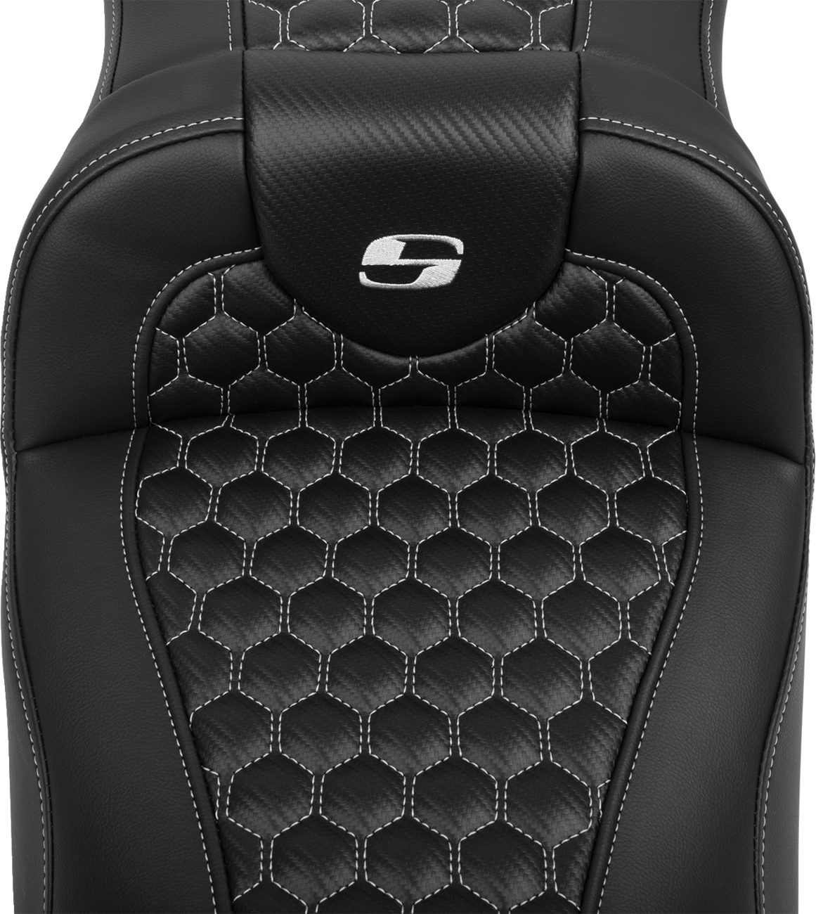 Saddlemen Roadsofa Silver Honeycomb Extended Seat Backrest 23-25 Harley Touring