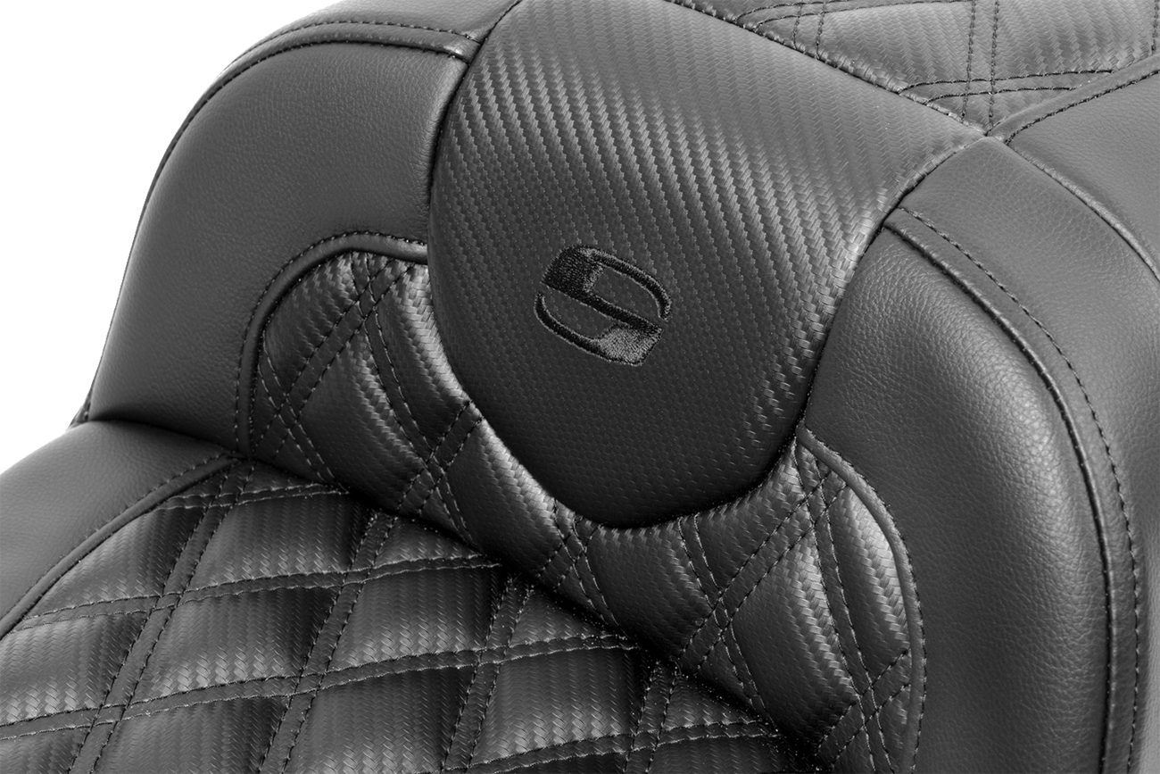 Saddlemen Roadsofa Black Lattice Extended Gel Seat for 2023-2025 Harley Touring