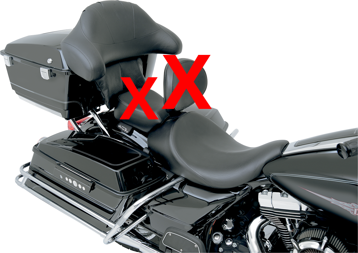Danny Gray Black Leather Big Solo Seat 2008-2023 Harley Touring FLHX FLHR FLHTC