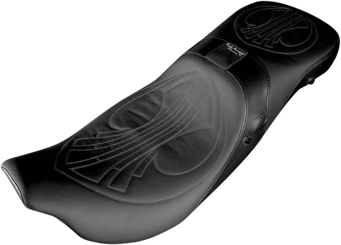 Danny Gray Black Vinyl Airhawk Weekday Seat 2008-2024 Harley Touring FLHR FLHX