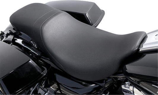 Danny Gray Black Vinyl LowIST Seat fits 2008-2022 Harley Touring FLHR FLHX FLHTC