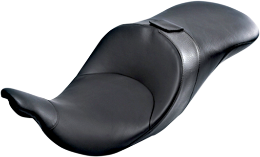 Danny Gray Tourist Air Black Leather 2up Seat 2008-2022 Harley Touring Bagger