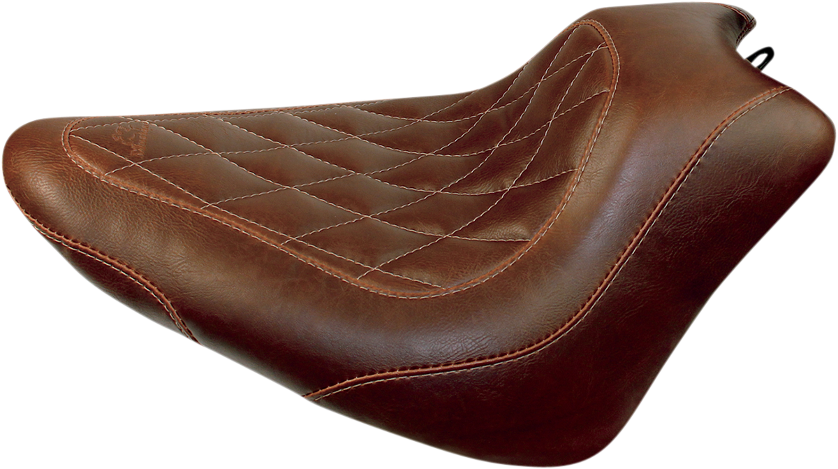 Mustang Brown Diamond Tripper Motorcycle Solo Seat 11-17 Harley Softail FXS FLS