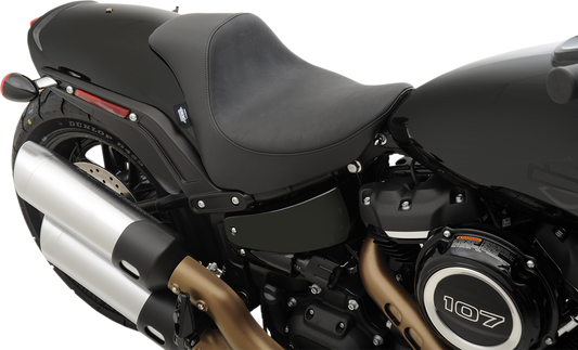 Drag Specialties Black Textile Vinyl EZ Mount Solo Seat 2018-2023 Harley FXFB