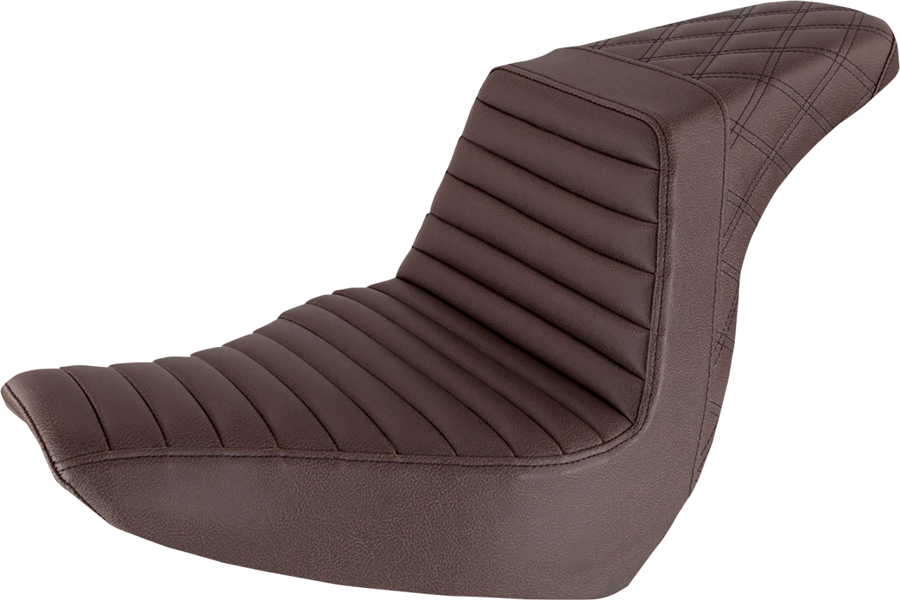 Saddlemen Brown Step-Up Gel Seat for 2018-25 Harley Softail Low Rider FXLR FLSB