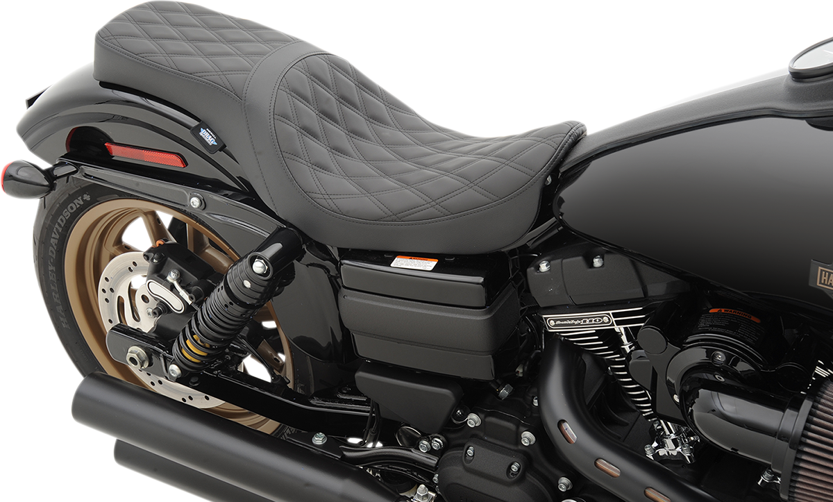 Drag Specialties Predator Diamond Stitch Seat for 2006-17 Harley Dyna FXDF FXDB