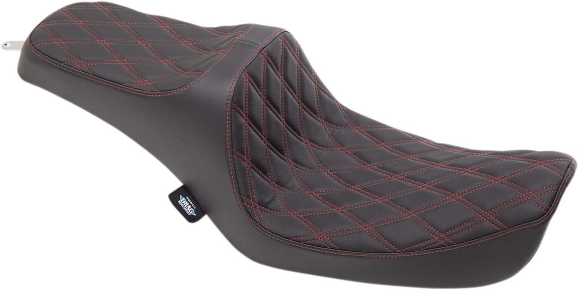Drag Specialties Predator III Red Diamond Stitch Seat fits 1996-2003 Harley Dyna