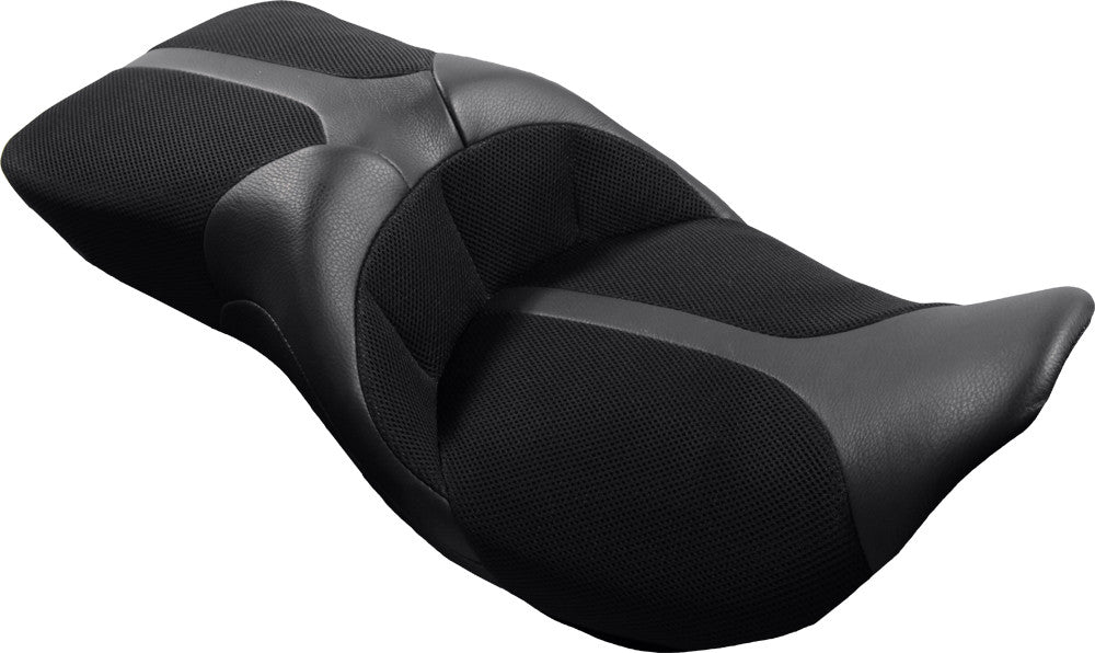 Danny Gray Leather Tourist Air Cell 2 up Seat 2008-2024 Harley Touring FLTR FLHX