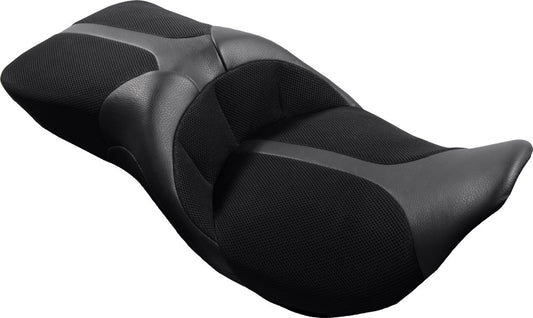 Danny Gray Leather Tourist Air Cell 2 up Seat 2008-2023 Harley Touring Models