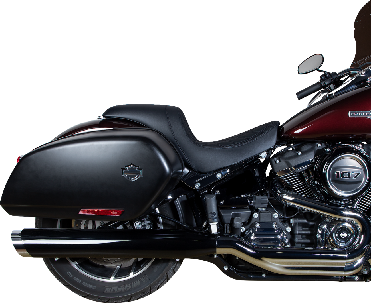 Drag Specialties Predator Diamond Seat for 2018-2025 Harley Softail Low Rider