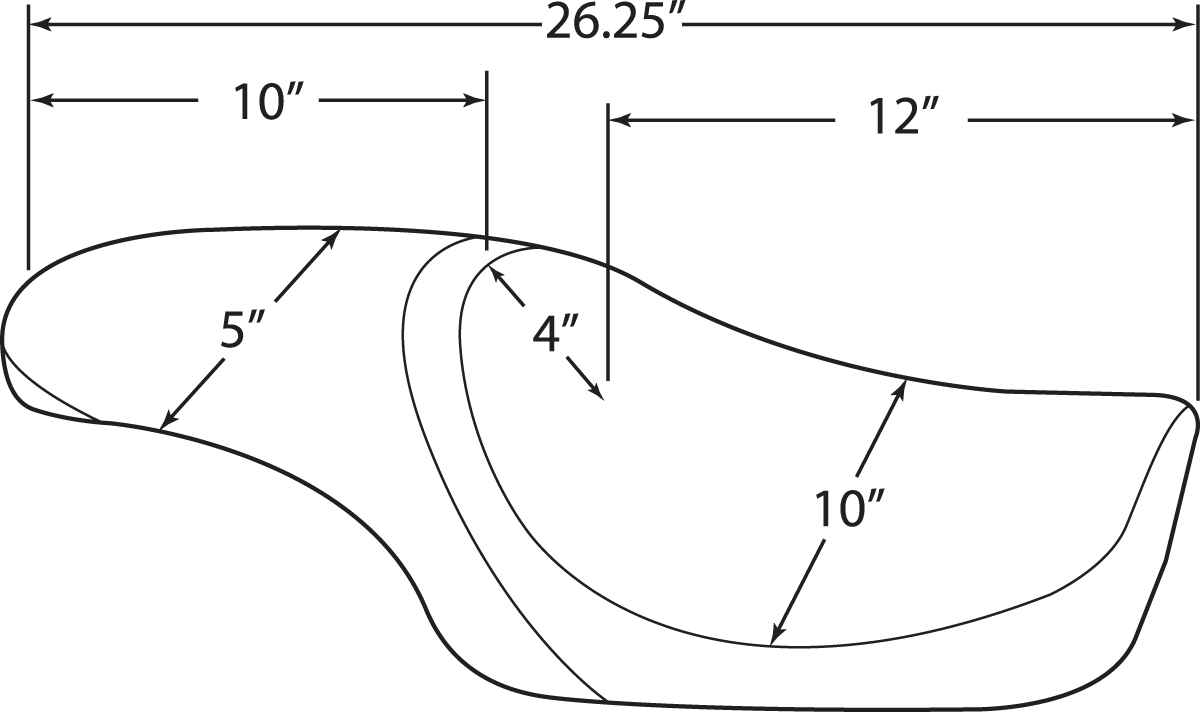 Drag Specialties Smooth Predator Seat for 1982-2003 Harley Davidson Sportster