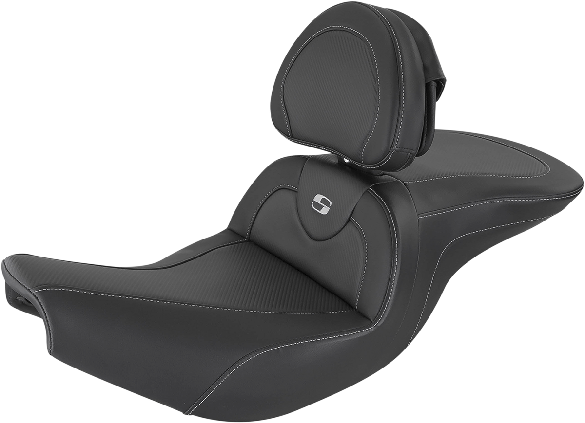 Saddlemen Roadsofa Carbon Fiber Gel Seat & Backrest for 2014-2024 Indian Chief