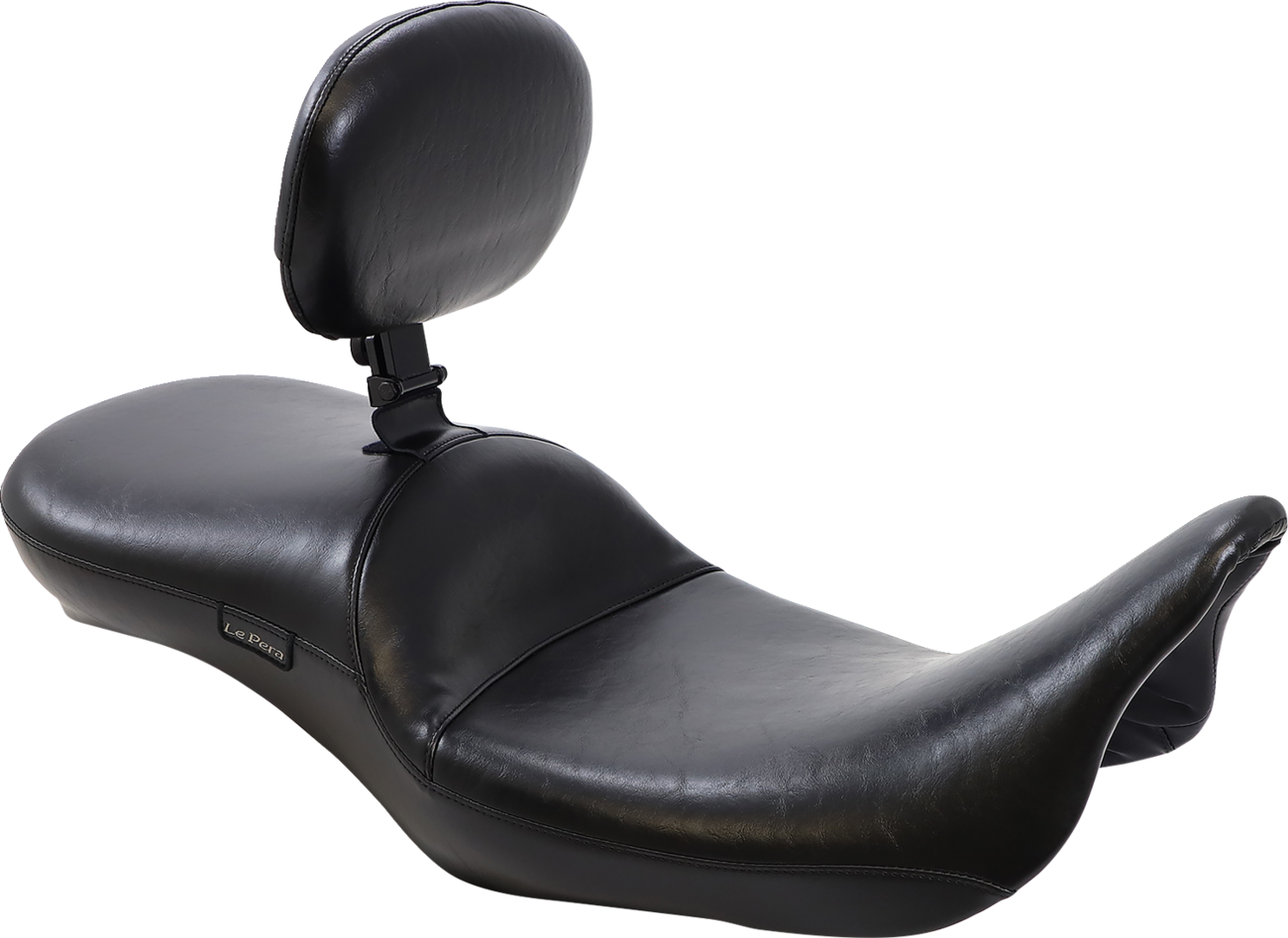 Le Pera Maverick Daddy Long Legs Smooth Seat & Backrest for 08-23 Harley Touring